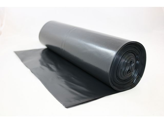 Plastsäck LD 160L 65my svart, rulle om 25 st