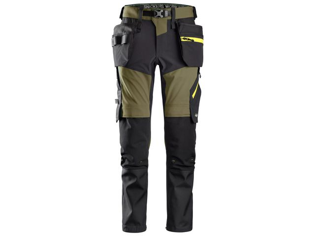 Snickers WORKWEAR Softshellbyxa 6940 grå/grön 44, st