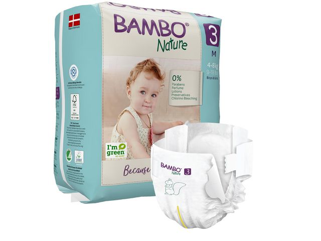 BAMBO Blöja Nature S3 4-8kg, fp om 28 st