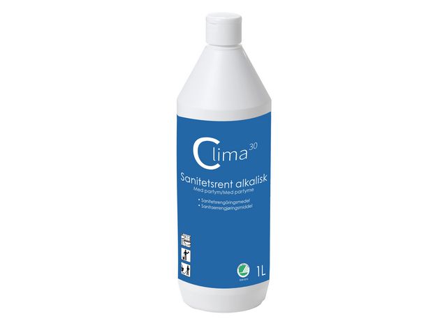 CLIMA30 Sanitetsrent Alkalisk parfym 1L, flaska om 1 l