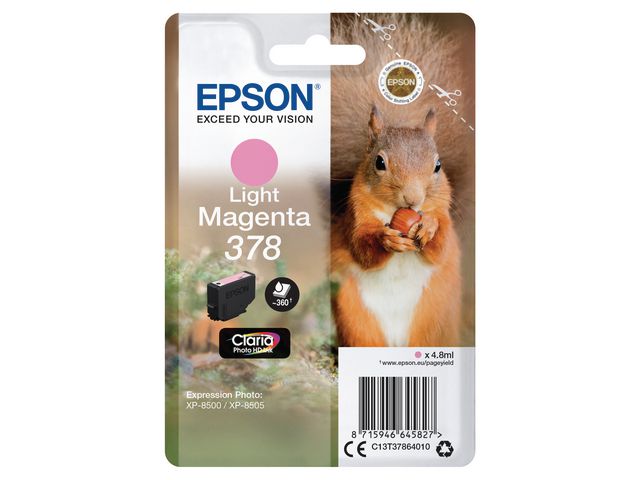 Epson Bläckpatron C13T37864010 Ljus Magenta, st