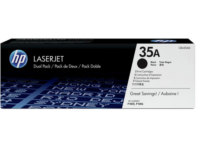 HP Toner CB435AD 35A 3K Svart 2/FP, fp om 2 st
