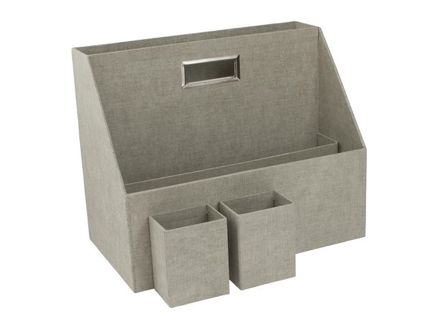 Bigso Box Förvaring med handtag Hurry linne, st