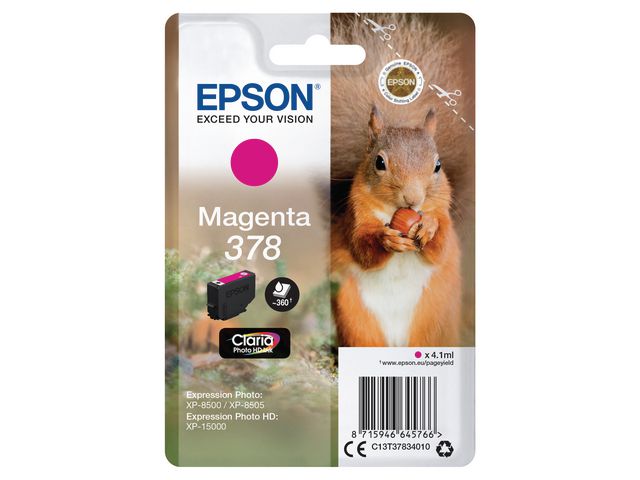 Epson Bläckpatron C13T37834010 Magenta, st