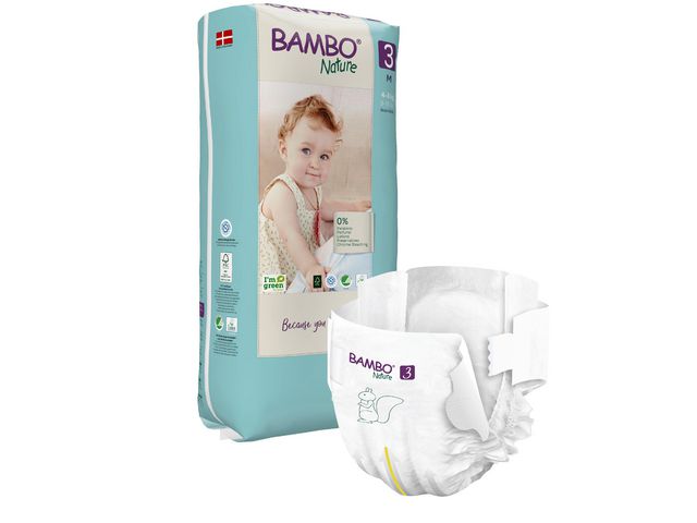 BAMBO Blöja Nature S3 4-8kg TP, fp om 52 st
