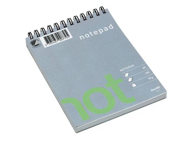 Bantex Spiralblock A6 100 blad olinjerat, st