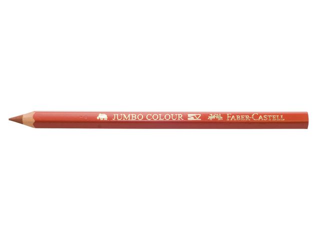 Faber-Castell Färgpenna, Jumbo, sexkantig pennkropp, brun, fp om 12 st