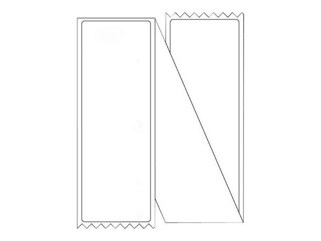 Etikett 105 x 220 Fanfold, fp om 2000 st