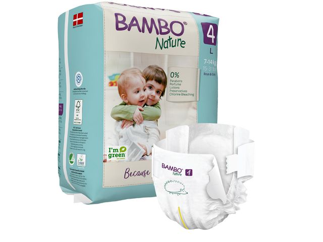 BAMBO Blöja Nature S4 7-14kg, fp om 24 st