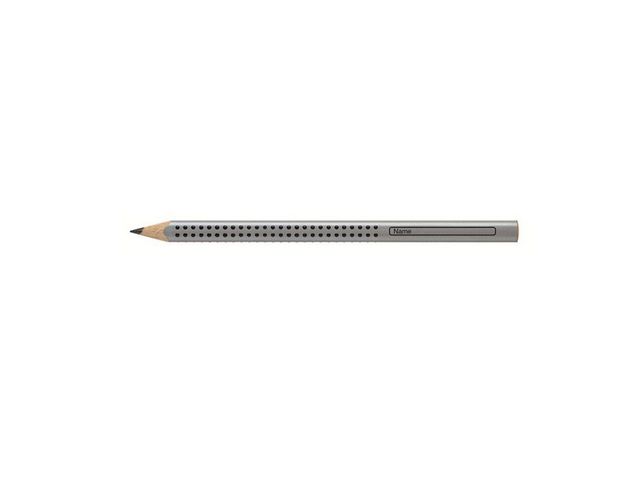 Faber-Castell Blyertspenna, Jumbo Grip, B-stift, triangelformad pennkropp med grepp, silver, fp om 12 st