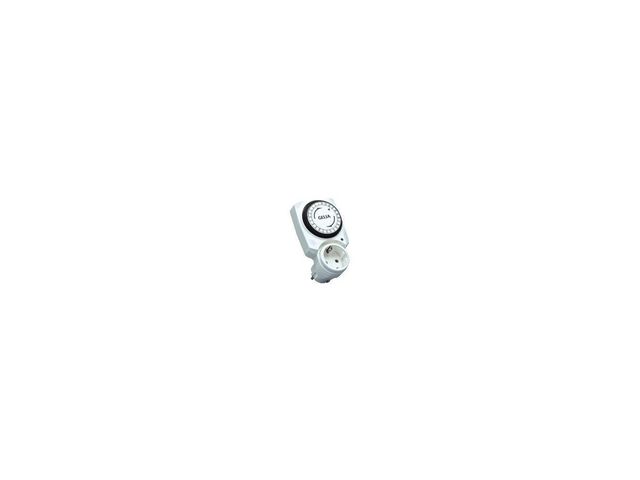 GELIA Automatisk 24-timmars timerströmbrytare, 250 V, 16 A, jordad, vit, st