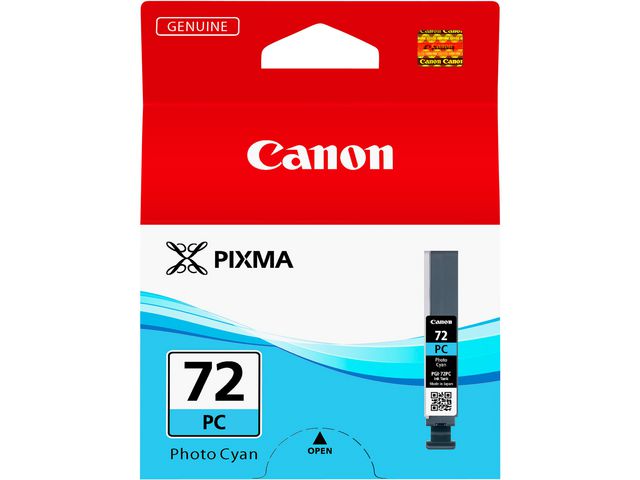 Canon Bläckpatron, PIXMA 72PC, fotocyan, singelförpackning, 6407B001, st