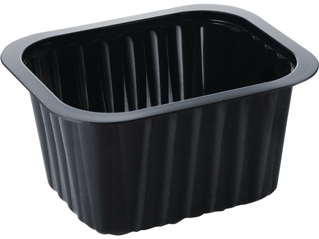 Matbehållare, Duniform, 630 ml, engångsbruk, 138 x 114 x 70 mm, svart, fp om 276 st