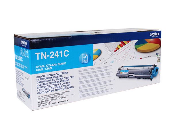 Brother Toner, TN-241 C, TN-241C, cyan, singelförpackning, st