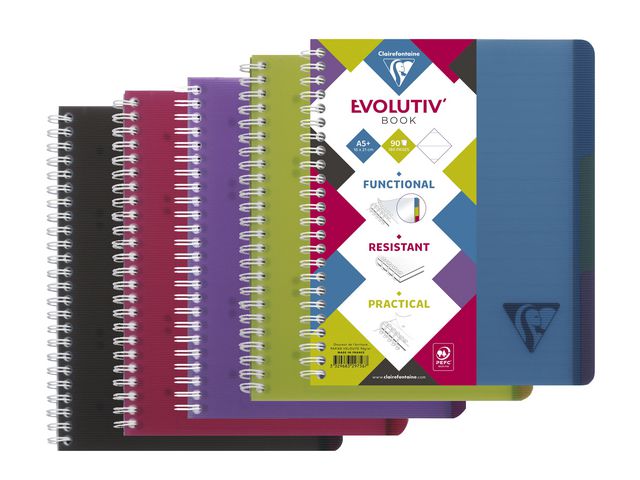 Clairefontaine Ant.block A5+ 3-flik sort, st