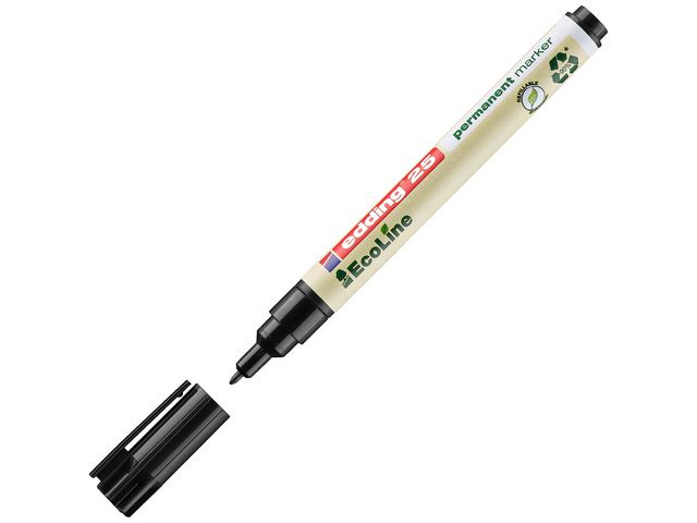 edding Permanent märkpenna, 25 EcoLine, kulspets, 1 mm linjebredd, svart, st