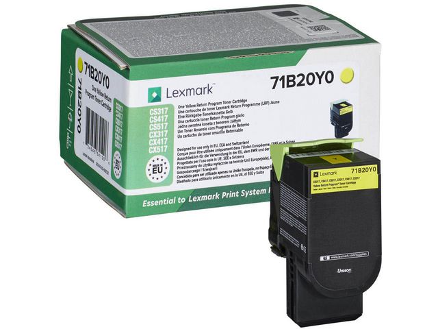 Lexmark Toner 71B20Y0 Gul, st