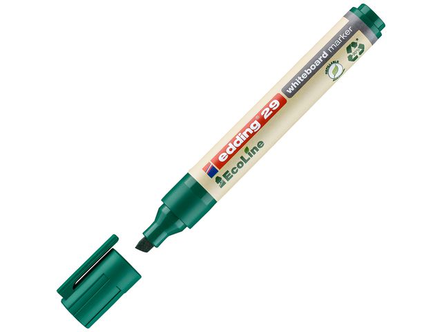 edding Whiteboardpenna, 29 EcoLine. Mejselformad spets, 1–5 mm linjebredd, grön, st