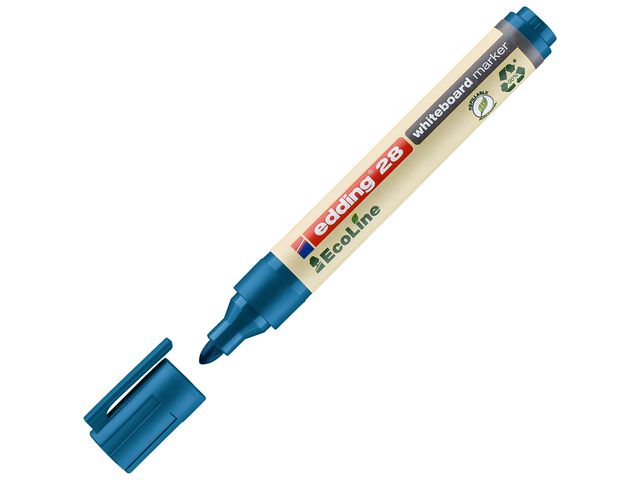 edding Whiteboardpenna, 28 EcoLine, 1,5–3 mm linjebredd, blå, st