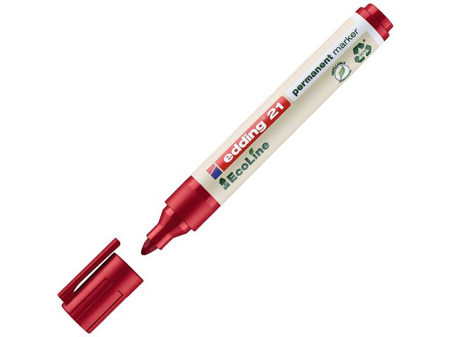 edding Märkpenna permanent EcoLine 21, 1,5 - 3 mm, olika färger, 4-pack, st