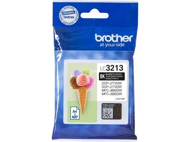 Brother Bläckpatron LC3213BK Svart, st
