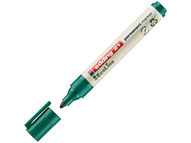 edding Märkpenna permanent EcoLine 21, 1,5 - 3 mm, grön, st