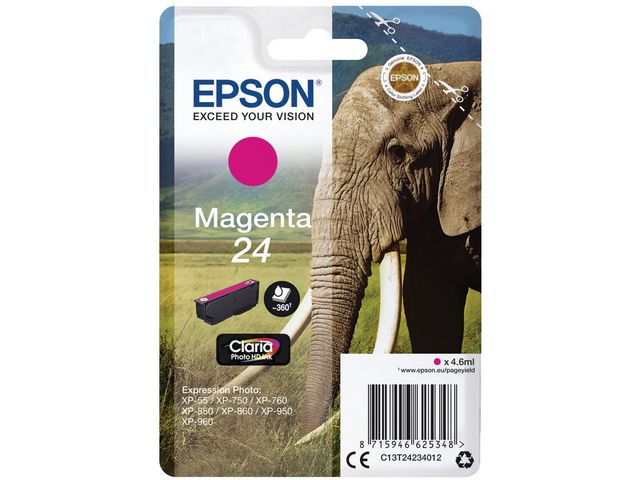 Epson Bläckpatron C13T24334012 Magenta, st