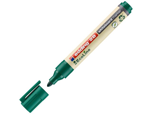 edding Whiteboardpenna, 28 EcoLine, 1,5–3 mm linjebredd, grön, st