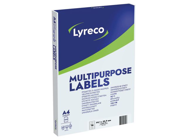 Lyreco Etikett 33,9x99,1mm, st