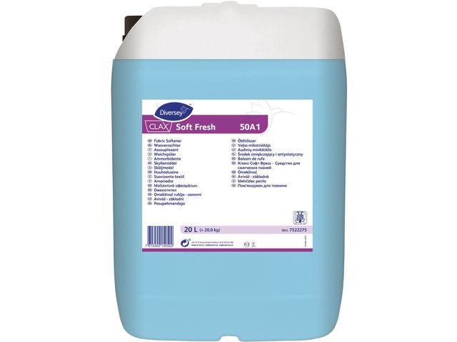 Clax Sköljmedel Soft Fresh 20L, flaska om 20 l