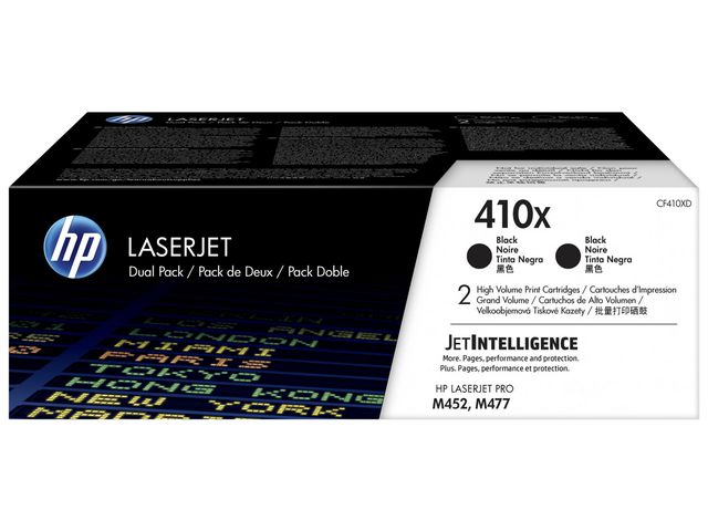HP Toner CF410XD 410X 13K Svart 2/FP, fp om 2 st