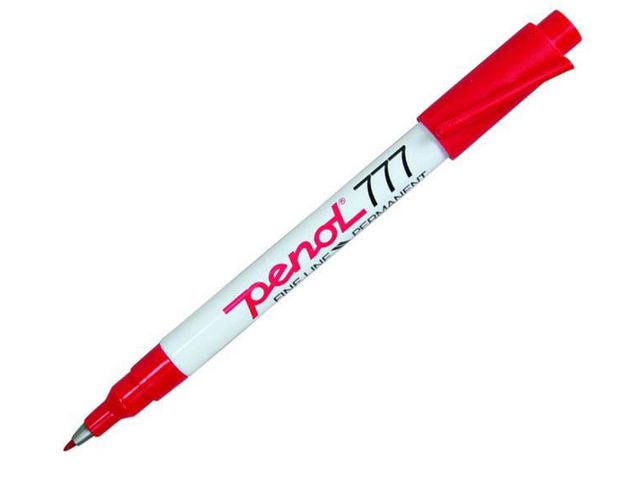 PENOL Märkpenna 777 permanent 1mm röd, st