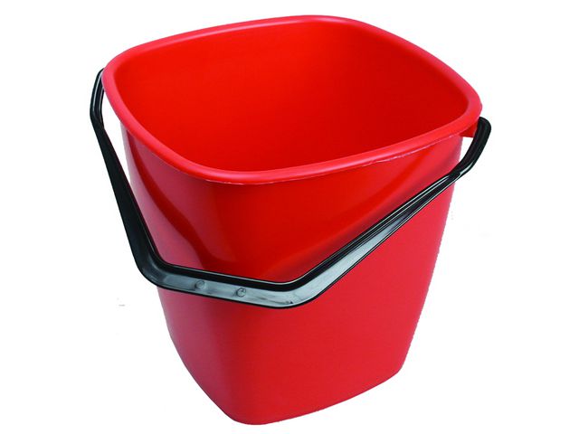 Hygienteknik Hink fyrkantig röd 9,5l, st