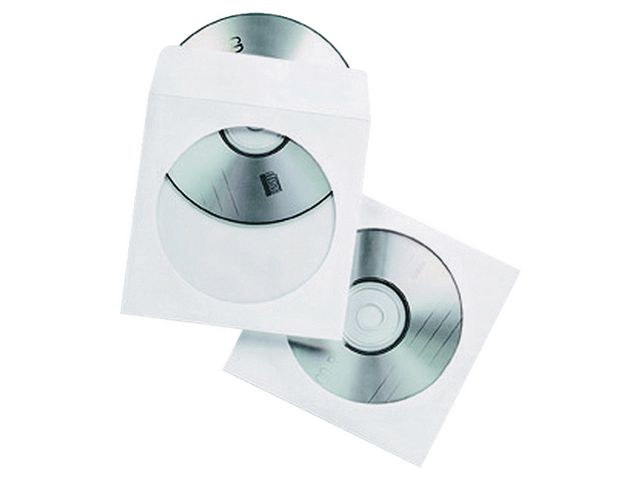 Lyreco CD/DVD-Ficka Med Fönster, fp om 50 st