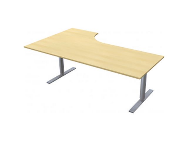 LANAB DESIGN Skrivbord El Höger 200x120cm björklaminat/grå, st