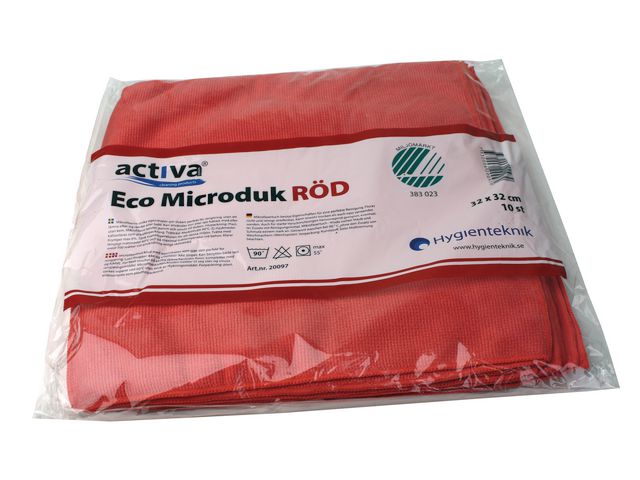 Activa Mikrofiberduk ECO röd, st