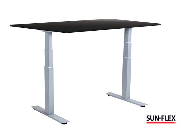 SUN-FLEX® Bord VI höj/sänk 140x80 grå/svart, st