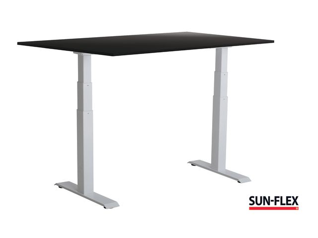 SUN-FLEX® Bord VI höj/sänk 120x80 vit/svart, st