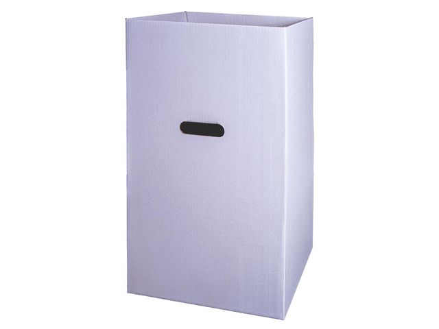 Papperskorg Wellpapp 380x350x740mm vit, st