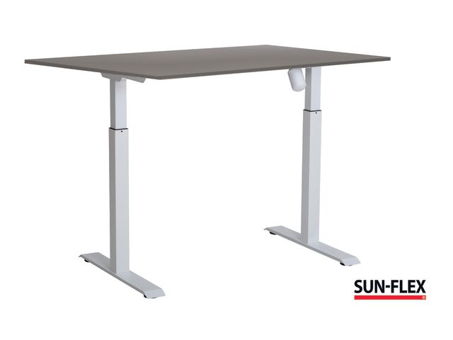 SUN-FLEX® Bord II höj/sänk 140x80 vit/grå, st