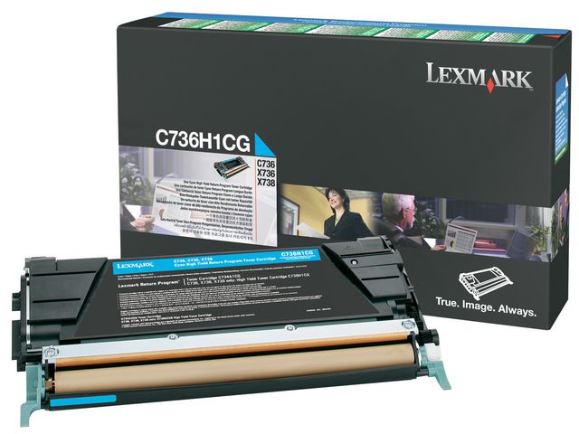Lexmark Toner C736H1CG, cyan, singelförpackning, st