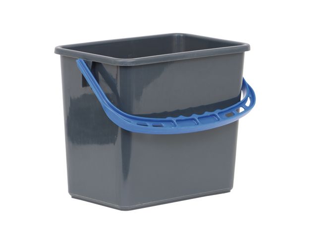 Hygienteknik Hink grå, blått handtag 6L, st