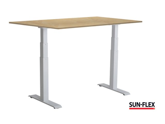 SUN-FLEX® Bord VI höj/sänk 120x80 vit/björk, st