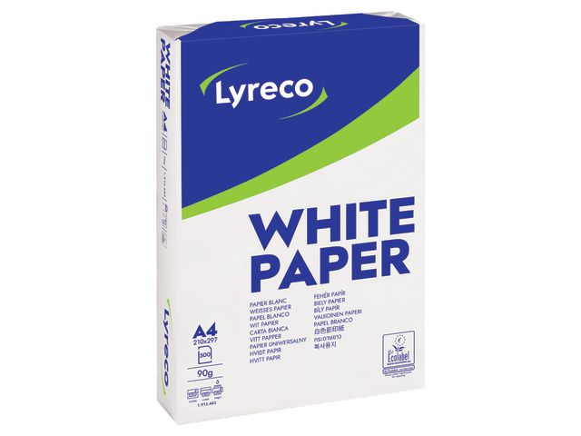 Lyreco Kopieringspapper Standard A4 90g ohålat, bunt om 500 blad