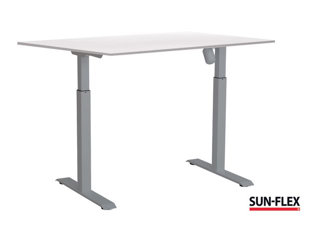 SUN-FLEX® Bord II höj/sänk 160x80 grå/vit, st