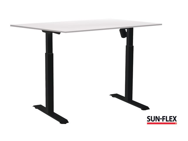SUN-FLEX® Bord I höj/sänk 140x80 svart/vit, st