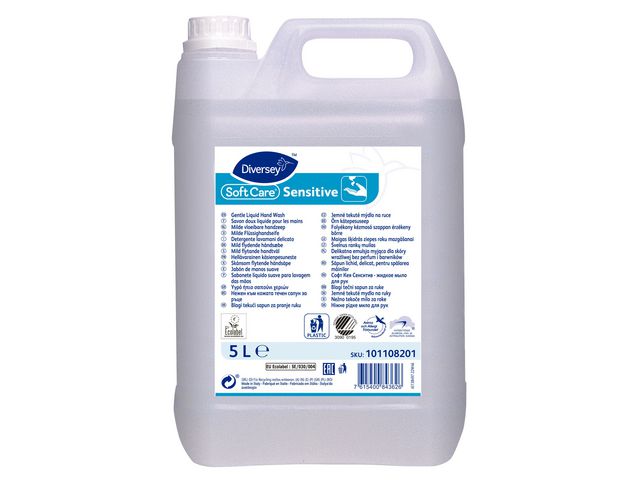 Softcare Tvål Sensitive 5L, flaska om 5 l
