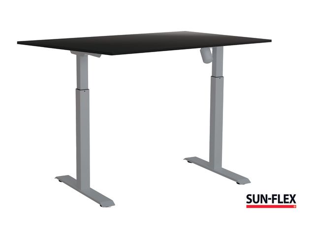 SUN-FLEX® Bord II höj/sänk 140x80 grå/svart, st