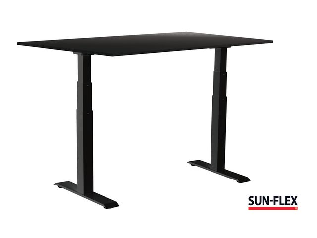 SUN-FLEX® Bord VI höj/sänk 120x80 svart/svart, st