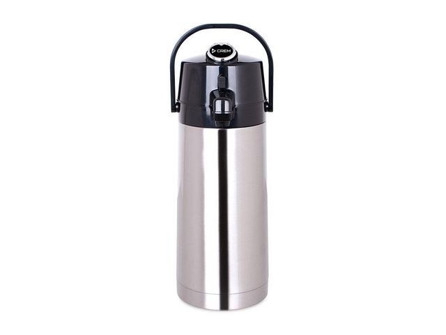 COFFEE QUEEN ORIGINAL Pumptermos, Original, synmått, 2,2 l, 412 x 160 x 200 mm, rostfritt stål, silver, st